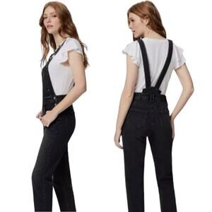 PAIGE Black Denim Overalls 24 Preppy 90s